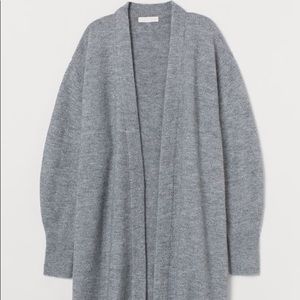 Oversized Long Gray Cardigan